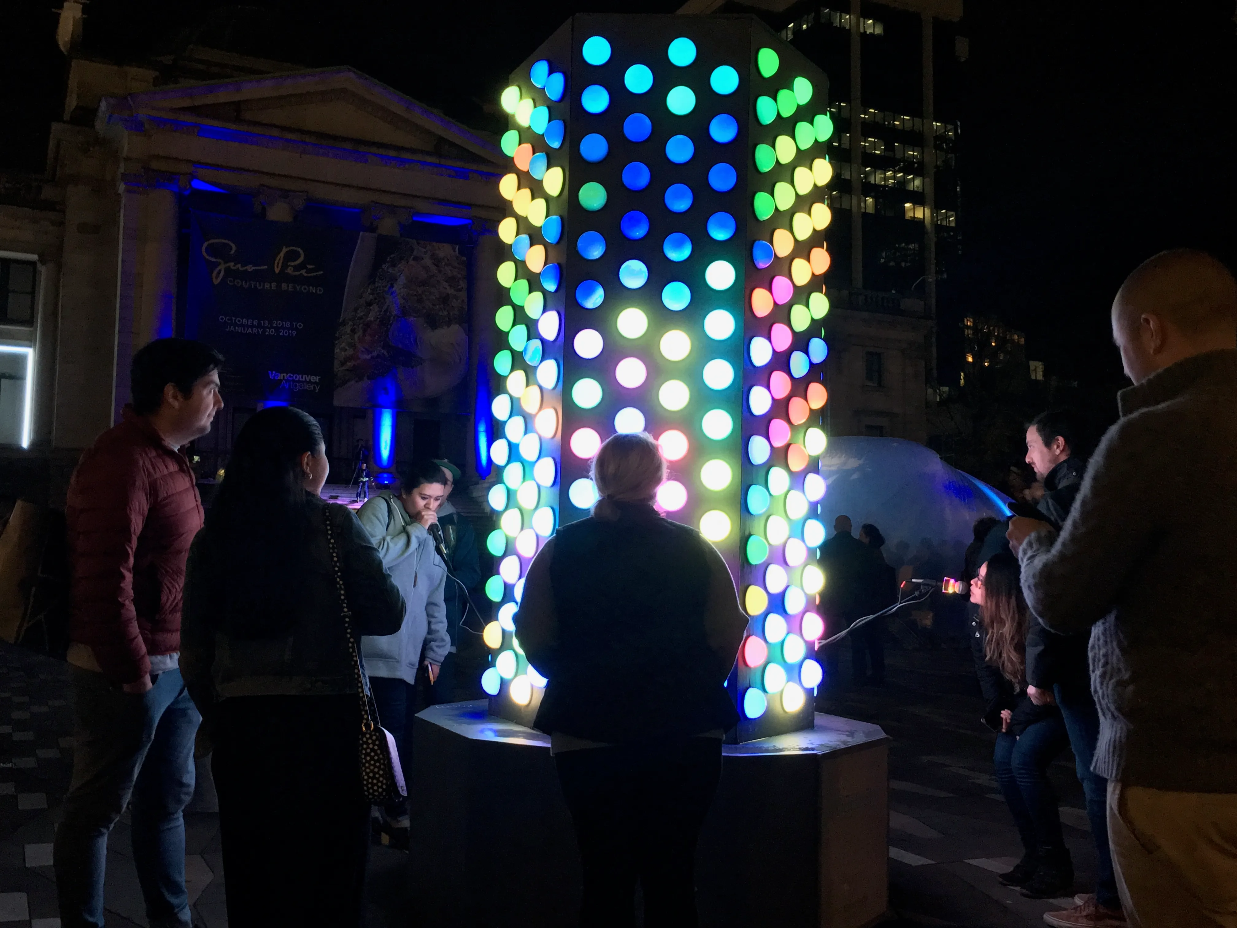 A 24V hexagonal prism, lit by your voice.